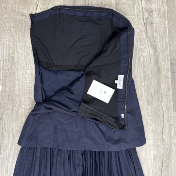 A. L.c. Austin Women's Solid Sleeveless Blue Midi Dress Size 6 - Picture 4 of 6